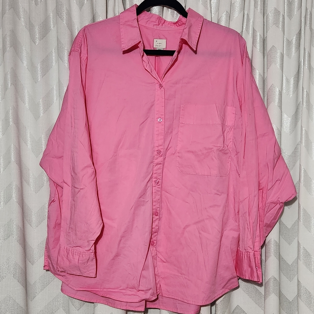 Ava & Viv Pink Button Down Shirt